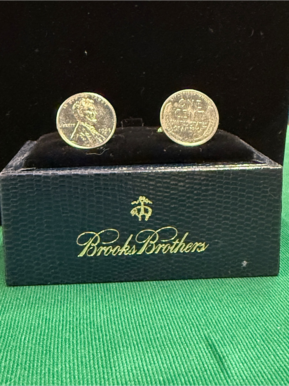 Brooks Brothers Silver Penny Cufflinks with Box
